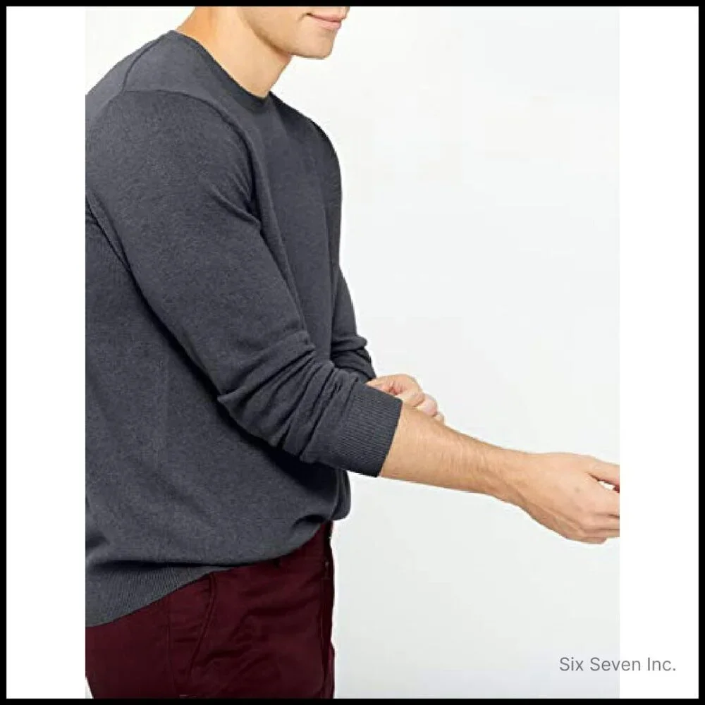 Men's Classic Cashmere Pullover Sweater Luxurious Tailored Fit Essential